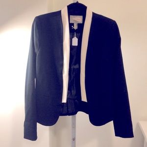 Crop black/cream blazer ..size medium.